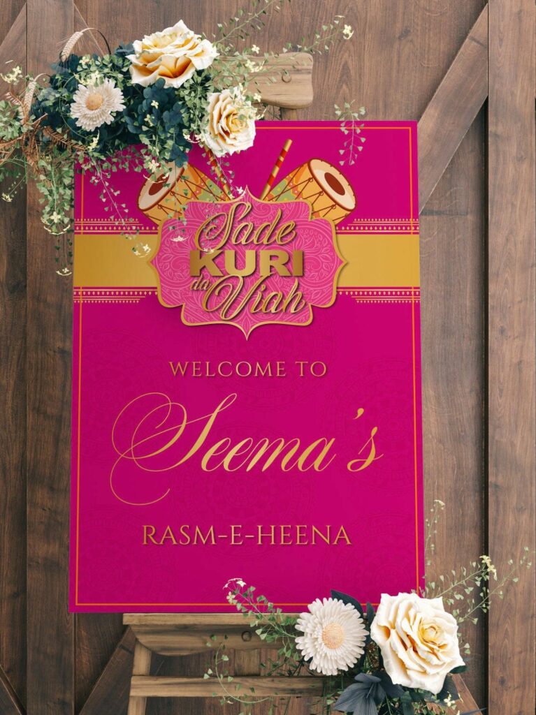 Wedding Welcome Sign | Sangeet | Mayian | Jago Party | Reception Sign | Mehendi Sign