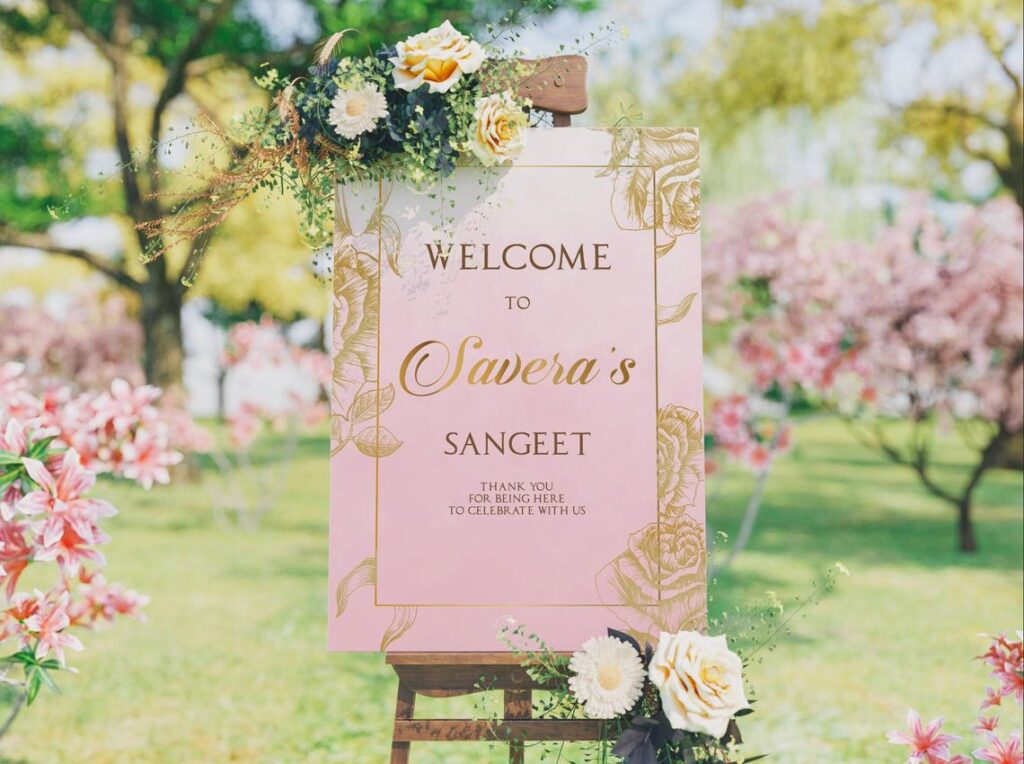 Welcome Sign | Sangeet | Ladies Sangeet | Mayian Sign | Reception Sign | Wedding Sign | Personalized | Digital File